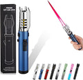 Power Electric Torch Lighters - New Adjustable Plasma Lighter with Safety Lock & 360° Inverted Ignition, Outdoor Straight Flame Windproof for Candles Campfires BBQ Baking, Camping, Gift (A)