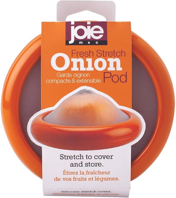 Joie Fresh Stretch Pod Onion Storage Container, Silicone Food Saver, Keeps Leftover Produce Flavorful and Firm in Fridge, Reusable Kitchen Gadget, Dishwasher Safe, BPA-Free
