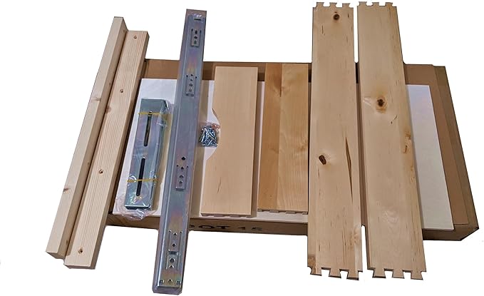 Elysian 11" Slide Out Cabinet Organizer for 15" Pantry, Solid Wood Dovetail Drawer, 21" Deep, Full Extension Side Mount Rails, Includes Spacers for Face Frame & Frameless