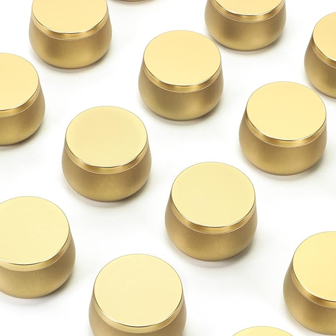 8oz Candle tins with lids,Gold Candle Jars,Bulk Candle tins for Making Candles,Candle Making Jars(24PACK,GOLD)