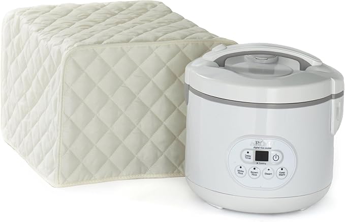 Covermates Keepsakes - Rice Cooker Cover - Dust Protection - Stain Resistant - Washable - Appliance Cover, Cream