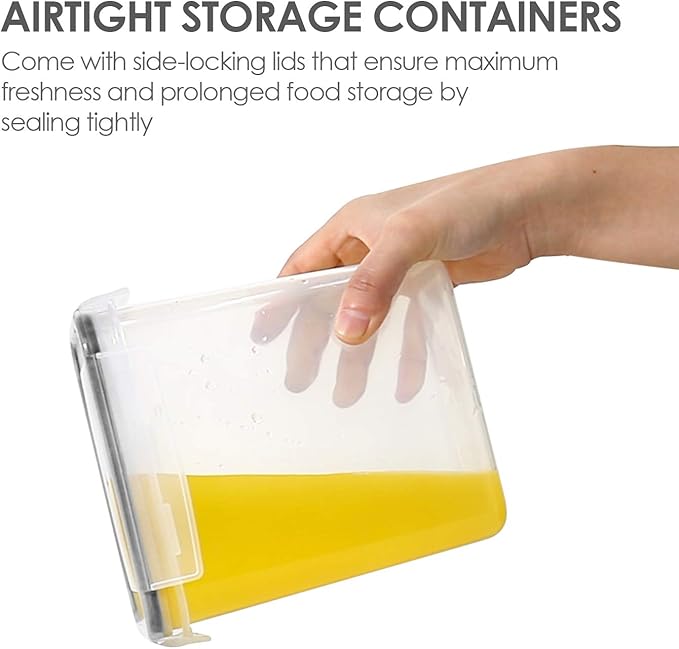 Vtopmart 24pcs Airtight Food Storage Containers with Lids and 4 Pack Pantry Organization and Storage