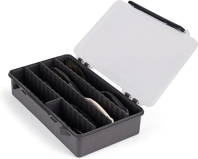 Plano StowAway 3700 Deep Stow Tackle Box, with Corrosion-Preventive Rustricor, Single Latch Design, Transparent DuraView Lid, Stackable Storage for Fishing Bait, Lures and Gear