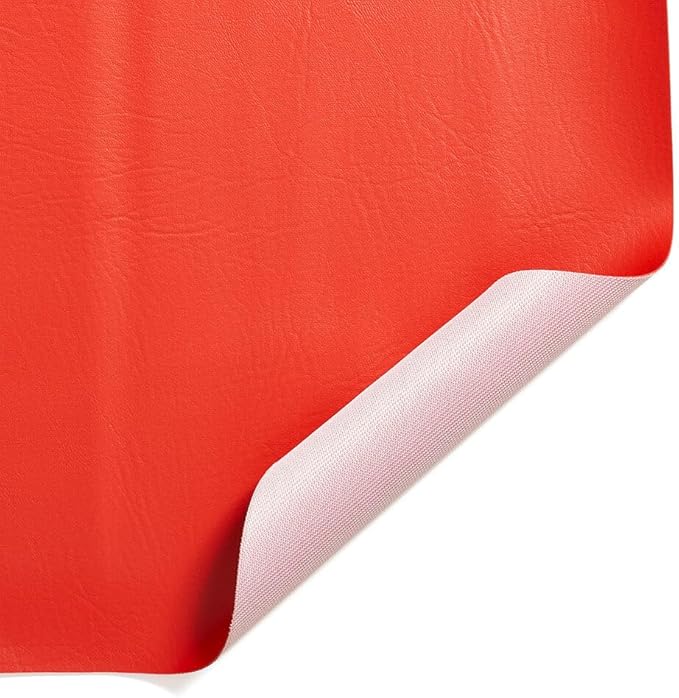 Ottertex Vinyl Fabric Faux Leather Pleather Upholstery 54" Wide by The Yard (5 Yard, Red)