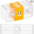 5 Pack Adjustable Drawer Dividers (12.3-18") 6" High Expandable Clear Drawer Dividers for Kitchen, Bedroom & Office Dresser Drawer Organizers for Clothes, Utensils and Baby Nursery Storage