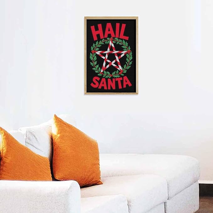 AIVKIEJK Diamond Painting Kits for Adults - Hail Santa Christmas Painting DIY 5D Full Drill Diamond Dots Paintings with Diamonds Gem Art and Crafts Home Decor 8"x12"