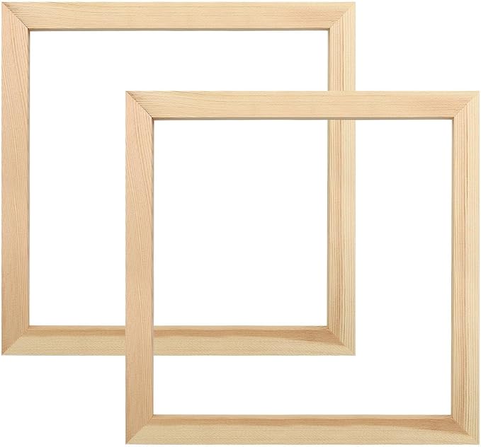Wood Canvas Frames, Solid Wood Canvas Stretcher Bars Kits,Solid Wood Picture Frames for Oil Paintings,Prints,Posters,Wall Art Needlework,2 Pack(30 * 30cm/12 * 12")