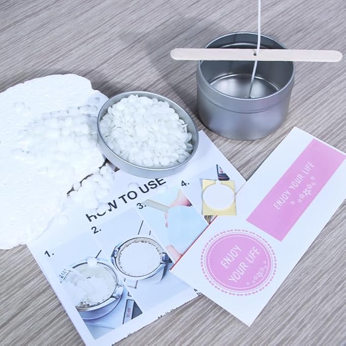 DIY Candle Making Supplies for Adults and Beginners, Including Soybean Wax, Exquisite Stickers, Candle Jars, Wicks, and Homemade Candle jar Sets with Essential Oils.