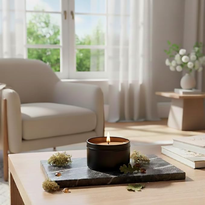 RUTH & ROSE | Coffee Shop | 100% Beeswax Scented Candles for Home, 8oz, +65 Hours Burn Time, Aromatherapy Non Toxic Candles, Gift for Women & Men, Made in USA, Perfect for Travel or Gifting