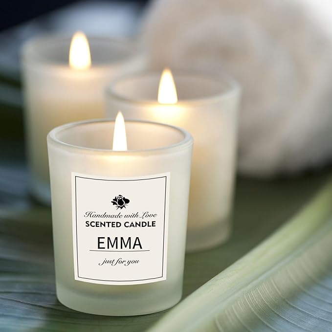 SUPMIND 15 Pack Empty Candle Jars, 7oz Frosted Glass Jars with Bamboo Lids Candle Containers in Bulk for Making Candles, Stickers and Labels Included