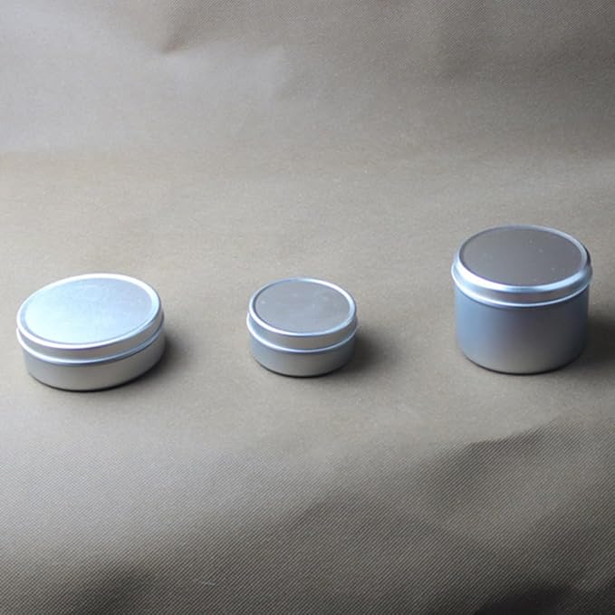 IWOWHERO 4 Pcs DIY Handmade Candle Making Tin Box Set for Scented Candles Travel-Size Iron Containers Lids for Home Practice and Wedding Favors