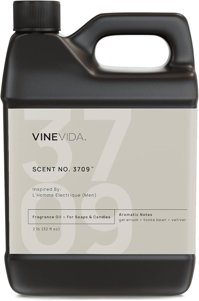 VINEVIDA [32 Oz] Inspired by: L'Homme Electrique (Men); Fragrance Oil for Candle Making and Soap Making - Premium Candle Scents for Soy Candles