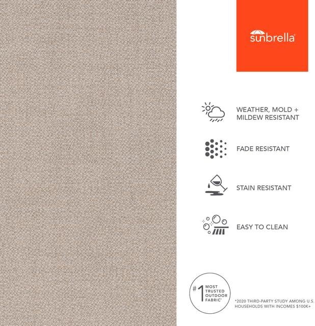 Sunbrella Outdoor Fabric by The Yard | Remix Silk (Solid) | Official Sunbrella Seller | Indoor or Outdoor Upholstery Fabric for Chairs, Cushions, Drapery, Pillows, Furniture