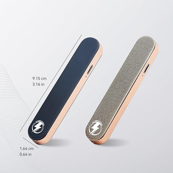 Slide Electric Lighter - Rechargeable Small Sized Rose Gold & Matte Black, Minimalist & Concealable, Flameless & Windproof, for Women & Men Stocking Stuffer