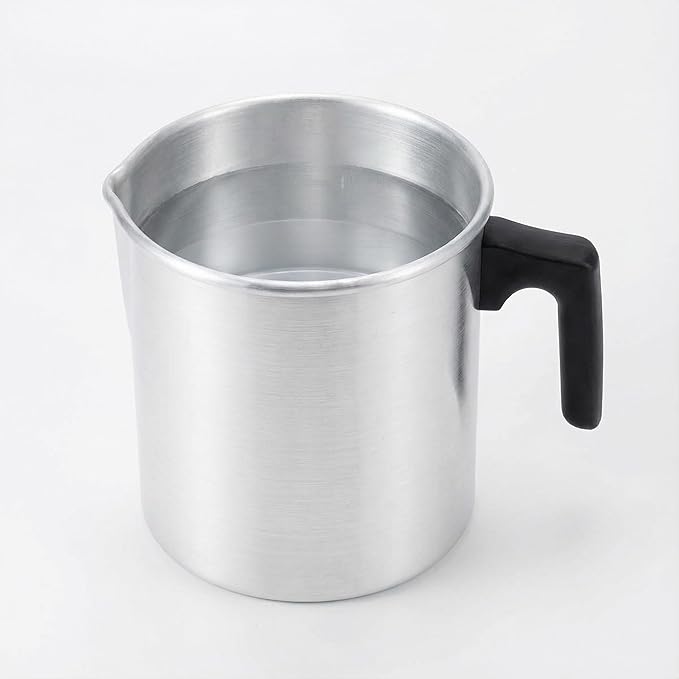Nixef Light Candle Making Pouring Pot, 1.8L, 60.8 oz,Dripless Pouring Spout & Heat-Resisting Handle Designed Wax Melting Pot, Aluminum Construction Candle Making Pitcher