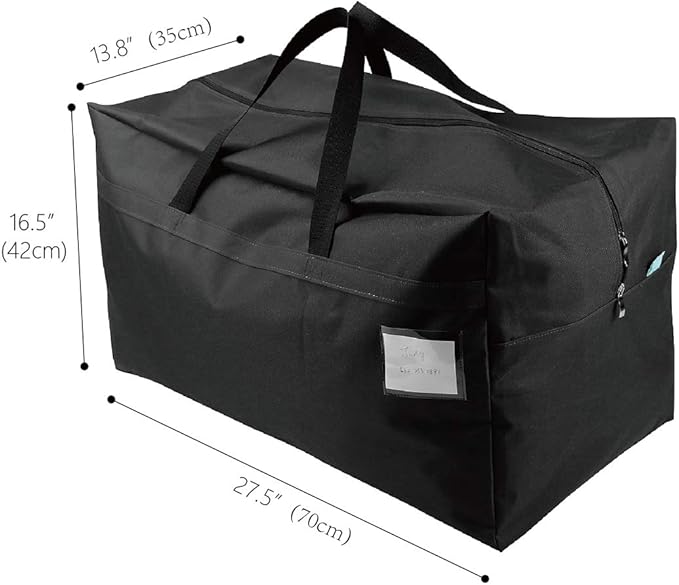 iwill CREATE PRO 100L Large Size Ornament Water Resistant Travle Duffel Tote Storage Bags with Carry Handles, Black