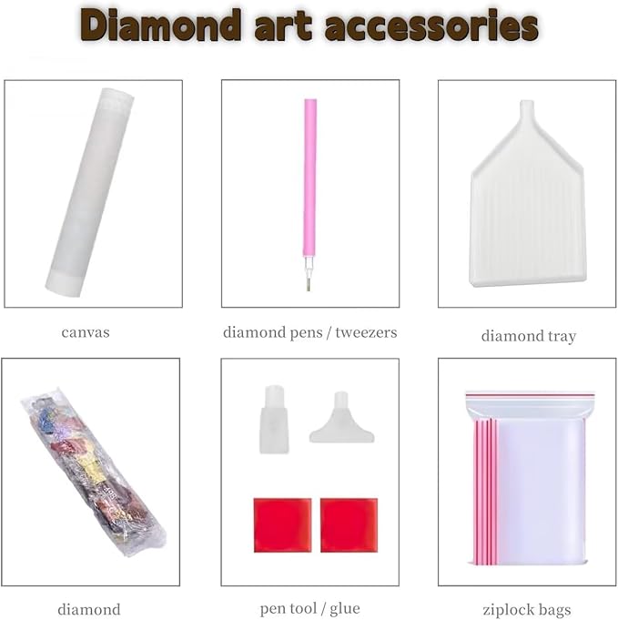 Large Diamond Art Kits for Adults, Diamond Painting Snowflake Dimond Painting Candle Wall Art Mosaic Kits, DIY Crystal Arts & Crafts Canvas Paintings, Hobbies for Women, Room Decor 24 x 8inch Z4-974