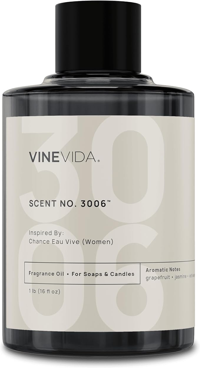 VINEVIDA Scent NO. 3006 Fragrance Oil - 16oz (1lb) - Inspired by: Chance Eau Vive (Women); Candle Fragrance Oil for Soy Candles - Soap Making Scents