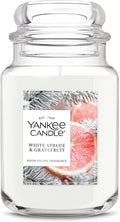 Yankee Candle White Spruce & Grapefruit Scented Candle, 22oz Large Jar with up to 150 Hour Burn Time, Giftable