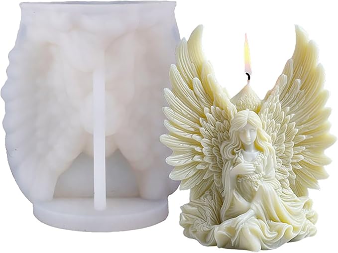 Angel Silicone 3D Flower & Rose Mold - Peony & Candle Mold for Resin, Clay & Soap Making - Craft Supplies