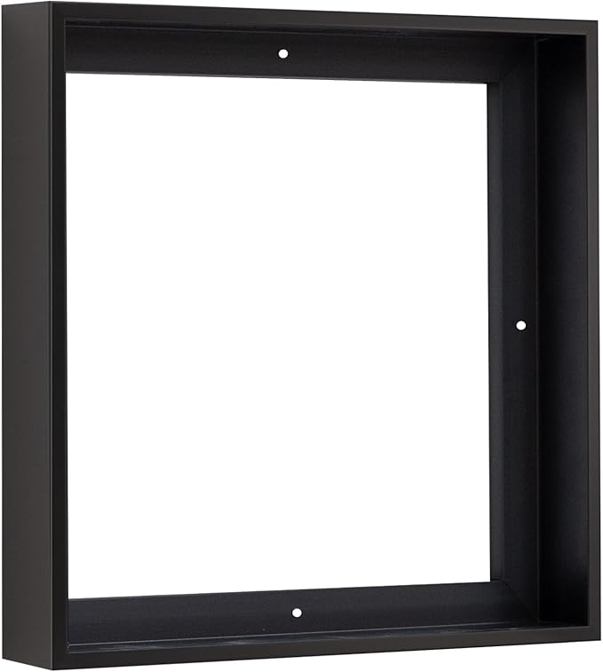 PIXY CANVAS Floater Frame 14x14 for 1-1/2 (1.5) inch Deep Canvas Paintings/Canvas Prints/Wood Canvas Panels/Wall Art/Wall Decor/Home Decor/Artwork (Black, 14 x 14 inch, Square)