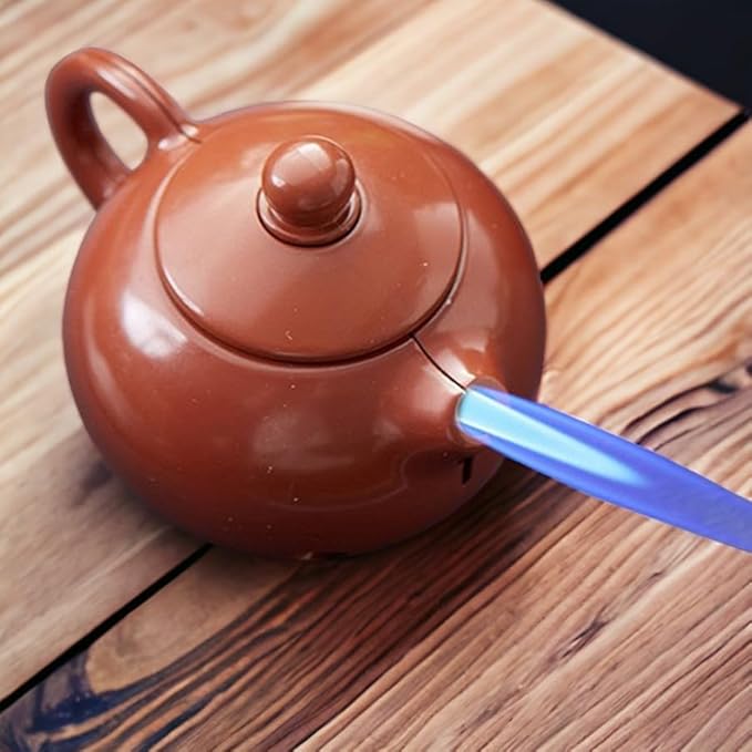 Cool Windproof Jet Trench Teapot Lighter - Unique Cute Creative Decoration, Birthday Candle Gift for Men (Black)