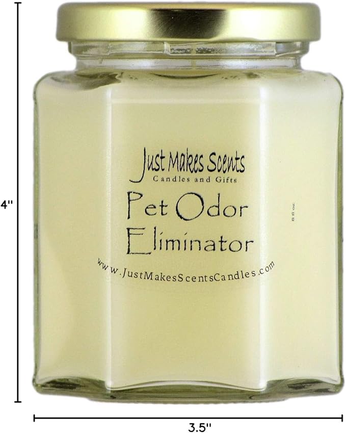Pet Odor Eliminator Candle - Odor Eliminating Candles for Home - Neutralizes Cigarette, Food, and Pet Smells | Natural Soy Wax Candle, Hand Poured in The USA