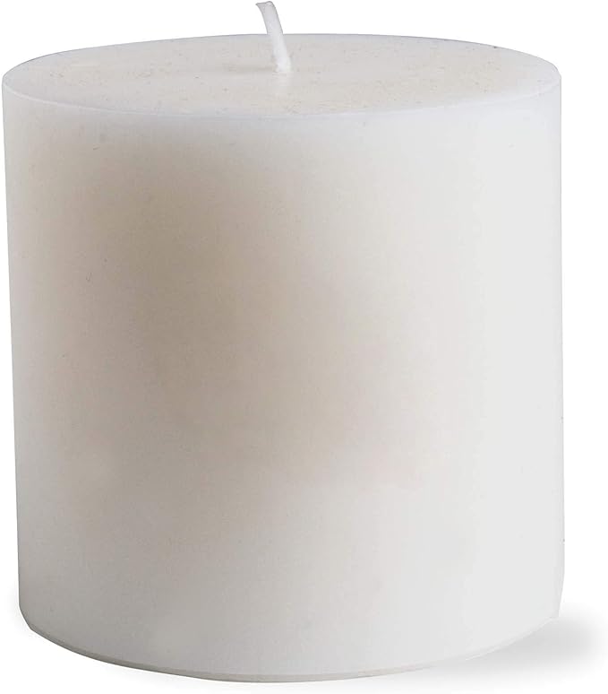 tag Chapel 3X3 White Pillar Paraffin Wax Candle Unscented Drip-Free Long Burning 32 Hours for Home Decor Wedding Parties 3x3 White