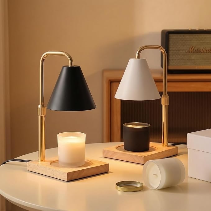 Candle Warmer Lamp with Timer - Wireless Remote Control, Gifts for Mom Grandma, Birthday Gifts, Mothers Days Gifts, House Warming Gifts New Home Decor, Black