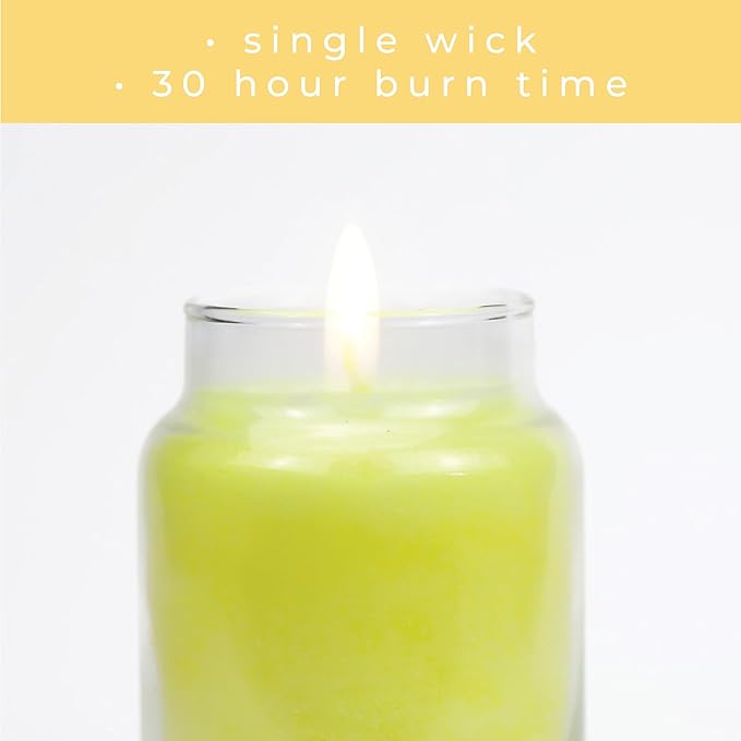 A Cheerful Giver - Lemon Butter Pound Cake Baby Scented Glass Jar Candle (6oz) with Lid & True to Life Fragrance Made in USA