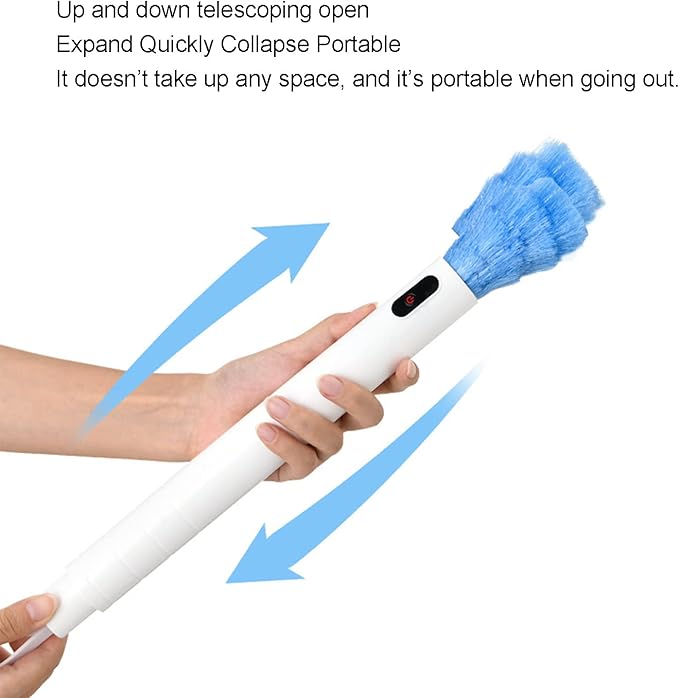 Electric Duster Vacuum Cleaner, Duster Motorized Dust Wand,Electric Duster Cleaning Brush Tools for Window Blinds Furniture