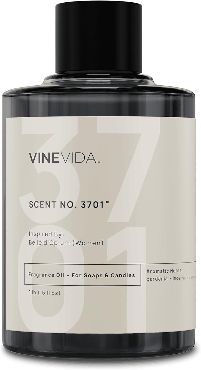 VINEVIDA [16 Oz] Inspired by: Belle d'Opium (Women); Fragrance Oil for Candle Making and Soap Making - Premium Candle Scents for Soy Candles