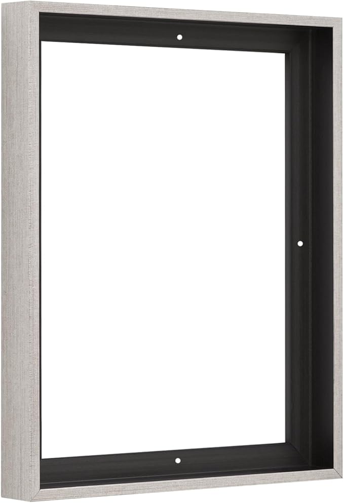 Pixy Canvas Floater Frame 15x30 for 1-1/2 (1.5) inch Deep Canvas Paintings/Canvas Prints/Wood Canvas Panels/Wall Art/Wall Decor/Home Decor/Artwork (Antique Silver, 15 x 30 inch, Portrait)