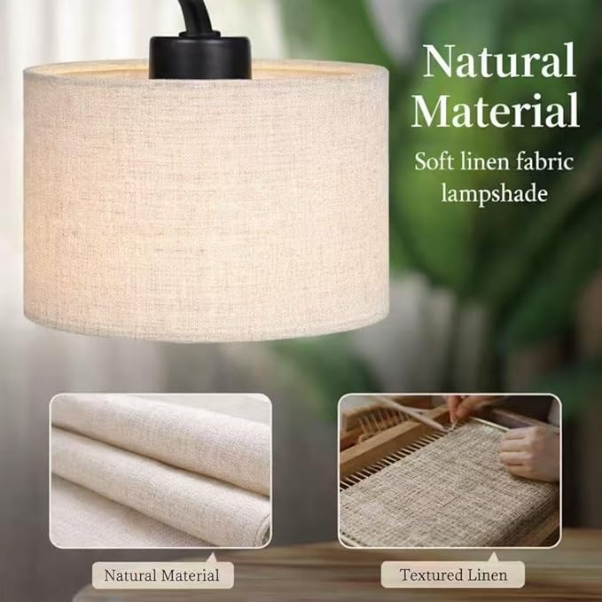 Ruiever Candle Warmer Lamp,Adjustable Height with 2 Bulbs，Linen Candle Lamp with Dimmer & Timer, Flameless Fragrance Diffuser for Scented Wax Melts, Mothers Day and Birthday Gifts for Home, Office