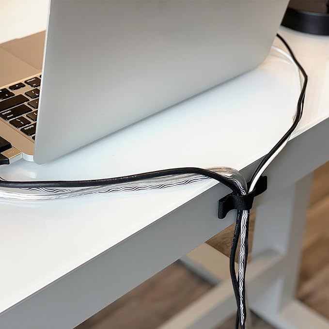 Cable Clams by Wrap-It Storage - 3" (24-Pack) Black - Cord Organizer for Appliances Strips with Adhesive for Office Organization and to Hide TV, Desk, or PC Cord Management