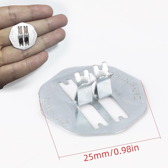 Ziosxin 260pack Galvanized Metal Base Suitable for Wood Wicked Candles Manufacture, Metal Bracket Size: W*D(25 * 25mm),H(8mm) Does not Include Wicks and Stickers