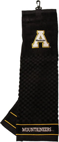 Team Golf NCAA Appalachian State Mountaineers Embroidered Golf Towel Embroidered Golf Towel, Checkered Scrubber Design, Embroidered Logo
