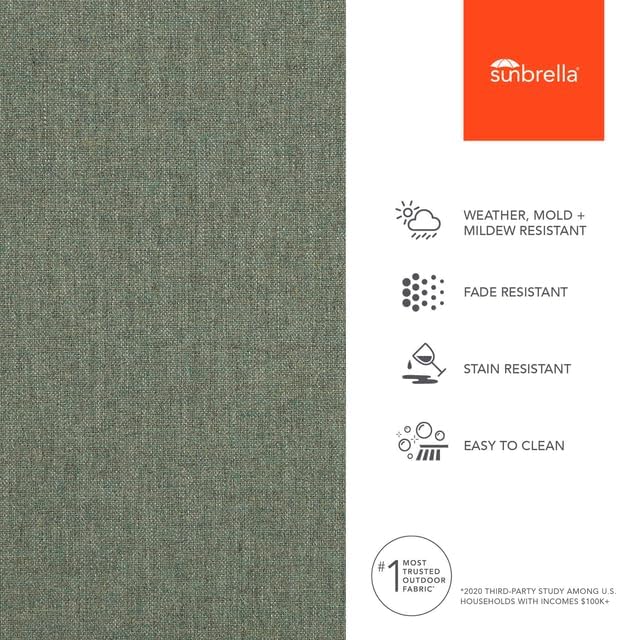 Sunbrella Outdoor Fabric by The Yard | Cast Sage | Official Sunbrella Seller | Indoor or Outdoor Upholstery Fabric for Chairs, Cushions, Drapery, Pillows, Furniture