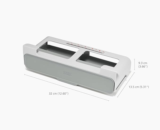 Joseph Joseph CupboardStore Under-Shelf Spice Rack – Space-Saving Kitchen Organizer, Made from Recycled Plastic