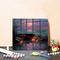 Paint by Numbers Kit for Adults Flower Paint by Numbers Sofa DIY Crafts for Adults Canvas Paintings Kits, Hobbies for Women Art With Accessories for Home Wall Decor 32x32 inch Without Frame 0-76VO