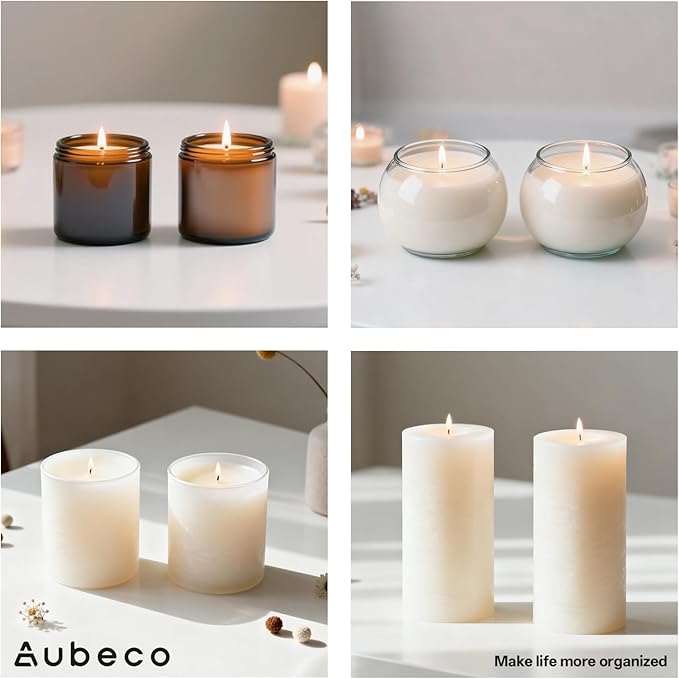 200Pcs Candle Wick, Low Smoke 8 Inch Pre-Waxed Cotton Wick with Tabs, Natural Cotton Core for Candle Making, Soy Candle DIY