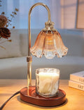 Candle Warmer Lamp with Timer: Birthday Gifts for Women, House Warming Gifts New Home Decor – Height Adjustable Candle Lamp for Mom, Anniversary - Walnut Solid Wood Base, with 2 Bulbs