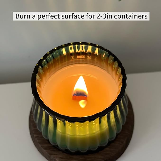 200 Sets Double-Layered Wooden Candle Wicks and Stands 5.1 X 0.5 Inch Natural Candle Wood Wicks Wooden Wicks Wood Wicks for Candles Making,Wooden Candle Wick with Base and Stickers