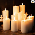 Ivory Pillar Candles – 2.8x4 Unscented Candle Set of 12 – Dripless, Smokeless, and Clean Burning Household Large Decorative Table Candles – Perfect for Weddings, Parties, Dinners