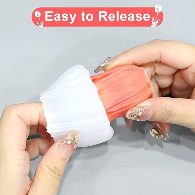 4 PCS Tulip Candle Molds with Leaf Mold, 3D Tulip Flower Silicone Molds for Candles Making Handmade Soap Clay Plaster Epoxy Resin Casting Home Decorations Mothers Day Gift
