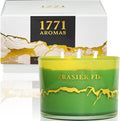 Fraser Fir Scented Candles - 100% Natural Soy Wax - Large 3 Wick Jar Candle - Up to 50 Hours Burning Time - Candles for Home - Gift-Ready Candle for Men & Women - Aromatherapy
