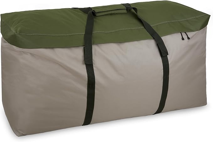 Rachmi Cushion Storage Bag (152 Gal) 60 Inch with Zipper & Padded Handle, Outdoor Oversized Heavy Duty 600D Water-resistant Moving Bag, (60"Wx20"Dx29"H, Extra Large)