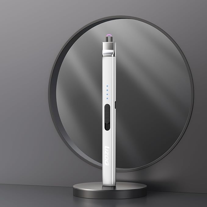 2 PCS Electric Lighter, Rechargeable Arc Lighter, 360° Flexible Neck Flameless Grill Long Lighters for Candle Aromatherapy Camping BBQ Gas Stoves-Silver
