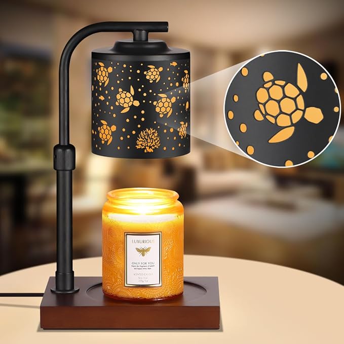 Candle Warmer Lamp with Adjustable Height Dimmable for New Home Decor Electric Candle Warmer for Jar Candles Birthday Gifts for Women Mom(Sea Turtle)