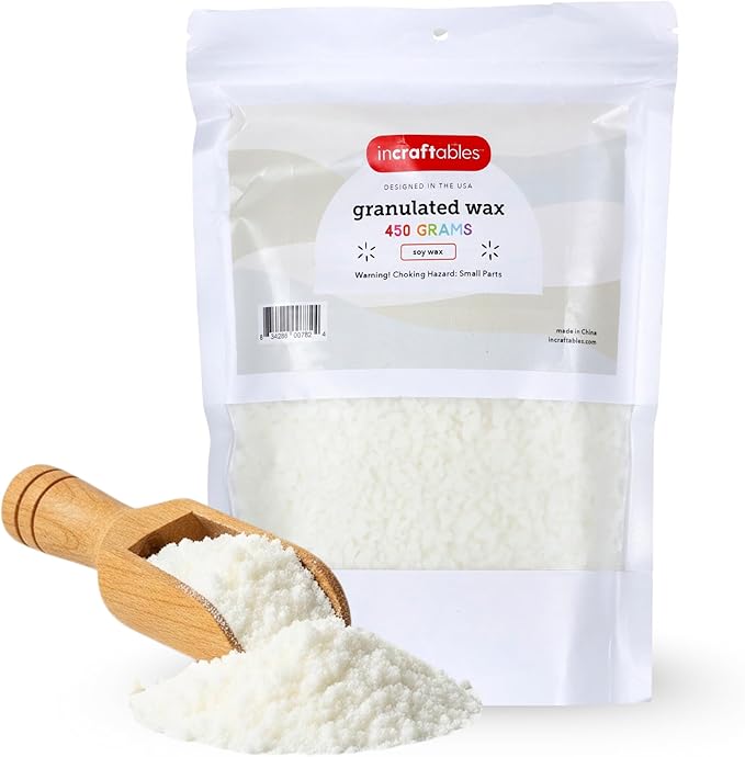 Incraftables Soy Wax for Candle Making – 1 lb Natural Candle Wax – DIY Candle Supplies for Kids & Adults – Wax Melts, Unscented Soy Candle Wax Flakes for Candle Kits & Crafts